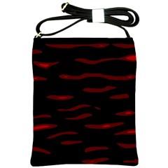 Red And Black Shoulder Sling Bags by Valentinaart