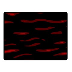 Red And Black Fleece Blanket (small) by Valentinaart