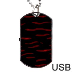 Red And Black Dog Tag Usb Flash (one Side) by Valentinaart