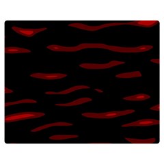 Red And Black Double Sided Flano Blanket (medium)  by Valentinaart