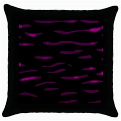 Purple And Black Throw Pillow Case (black) by Valentinaart