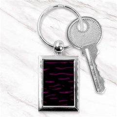 Purple And Black Key Chains (rectangle)  by Valentinaart