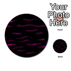 Purple And Black Multi-purpose Cards (round)  by Valentinaart