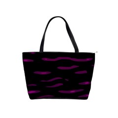 Purple And Black Shoulder Handbags by Valentinaart