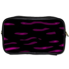 Purple And Black Toiletries Bags by Valentinaart