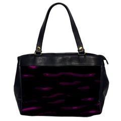 Purple And Black Office Handbags by Valentinaart