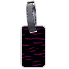 Purple And Black Luggage Tags (one Side)  by Valentinaart