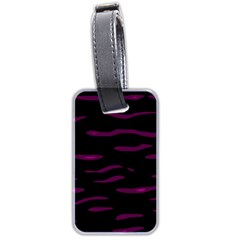 Purple And Black Luggage Tags (two Sides) by Valentinaart