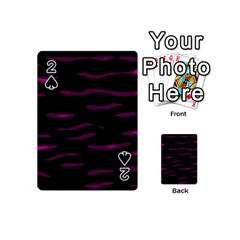 Purple And Black Playing Cards 54 (mini)  by Valentinaart