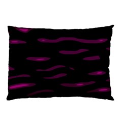 Purple And Black Pillow Case (two Sides) by Valentinaart