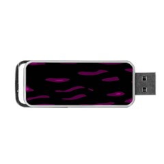 Purple And Black Portable Usb Flash (one Side) by Valentinaart