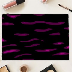 Purple And Black Cosmetic Bag (xxl)  by Valentinaart