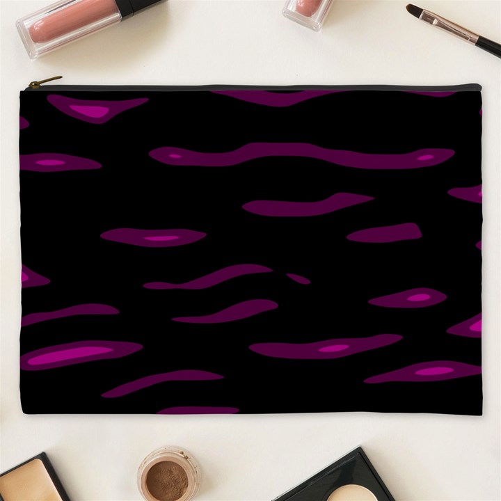 Purple and black Cosmetic Bag (XXXL) 