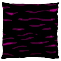 Purple And Black Large Flano Cushion Case (two Sides) by Valentinaart