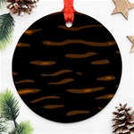 orange and black Ornament (Round)  Front