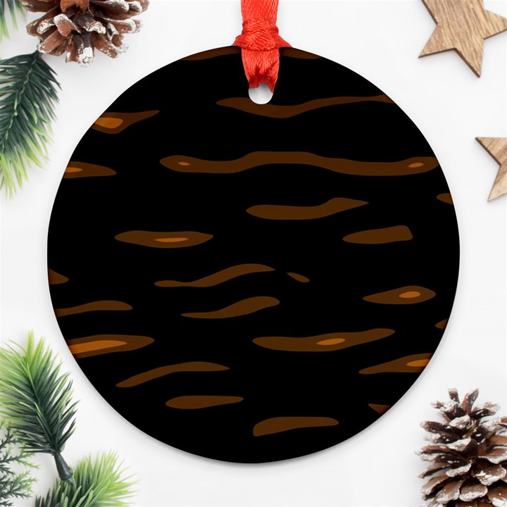 orange and black Ornament (Round) 