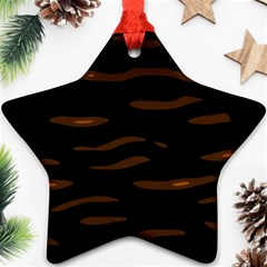 Orange And Black Ornament (star)  by Valentinaart