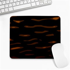 Orange And Black Large Mousepads by Valentinaart