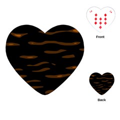 Orange And Black Playing Cards (heart)  by Valentinaart