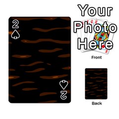 Orange And Black Playing Cards 54 Designs  by Valentinaart