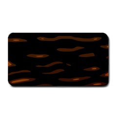 Orange And Black Medium Bar Mats by Valentinaart