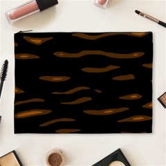 Orange And Black Cosmetic Bag (xl) by Valentinaart