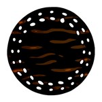 orange and black Round Filigree Ornament (2Side) Back