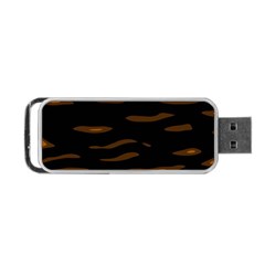 Orange And Black Portable Usb Flash (two Sides) by Valentinaart