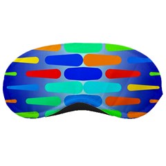 Colorful Shapes On A Blue Background                                                                                       			sleeping Mask by LalyLauraFLM