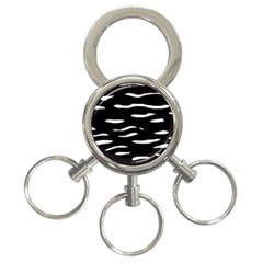 Black And White 3-ring Key Chains by Valentinaart