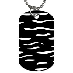 Black And White Dog Tag (one Side) by Valentinaart