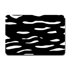 Black And White Small Doormat  by Valentinaart