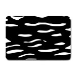 Black and white Small Doormat  24 x16  Door Mat