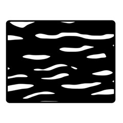 Black And White Fleece Blanket (small) by Valentinaart