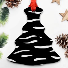 Black And White Christmas Tree Ornament (2 Sides) by Valentinaart