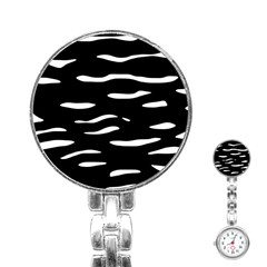 Black And White Stainless Steel Nurses Watch by Valentinaart