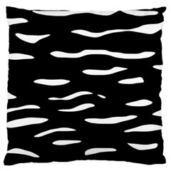 Black And White Standard Flano Cushion Case (one Side) by Valentinaart