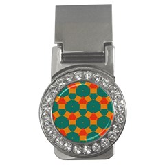 Honeycombs And Triangles Pattern                                                                                       			money Clip (cz) by LalyLauraFLM