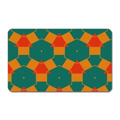 Honeycombs And Triangles Pattern                                                                                       			magnet (rectangular) by LalyLauraFLM