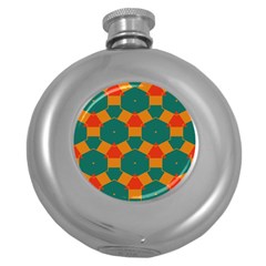 Honeycombs And Triangles Pattern                                                                                       			hip Flask (5 Oz) by LalyLauraFLM