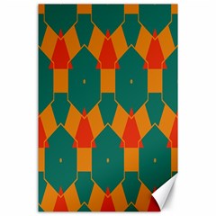 Honeycombs And Triangles Pattern                                                                                       			canvas 24  X 36  by LalyLauraFLM