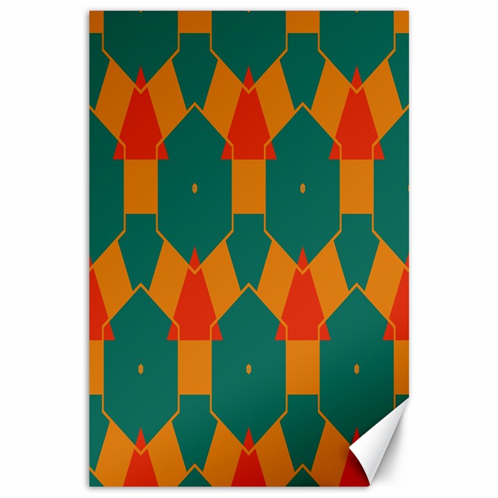 Honeycombs and triangles pattern                                                                                       			Canvas 24  x 36 