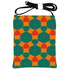 Honeycombs And Triangles Pattern                                                                                       			shoulder Sling Bag by LalyLauraFLM