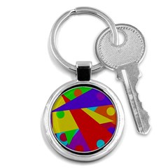 Colorful Abstract Design Key Chains (round)  by Valentinaart