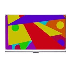 Colorful Abstract Design Business Card Holders by Valentinaart