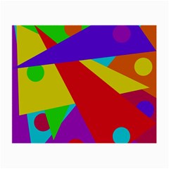 Colorful Abstract Design Small Glasses Cloth (2-side) by Valentinaart