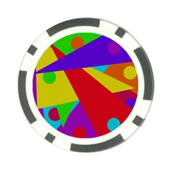 Colorful Abstract Design Poker Chip Card Guards (10 Pack)  by Valentinaart