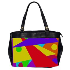 Colorful Abstract Design Office Handbags (2 Sides)  by Valentinaart