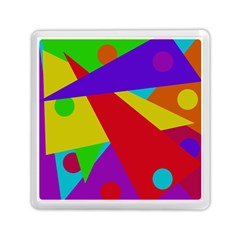 Colorful Abstract Design Memory Card Reader (square)  by Valentinaart