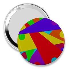 Colorful Abstract Design 3  Handbag Mirrors by Valentinaart